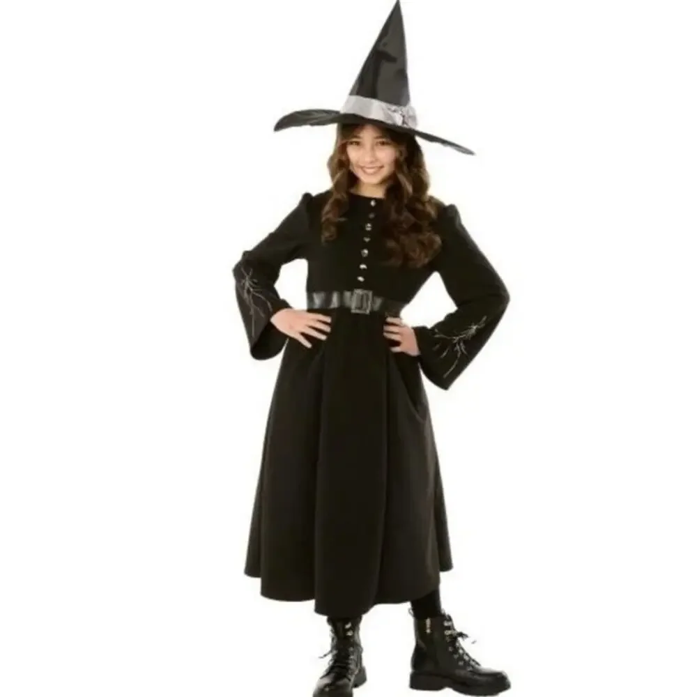 Girls Morph WHISPER WITCH Halloween Costume Gown Dress Hat NWT size large